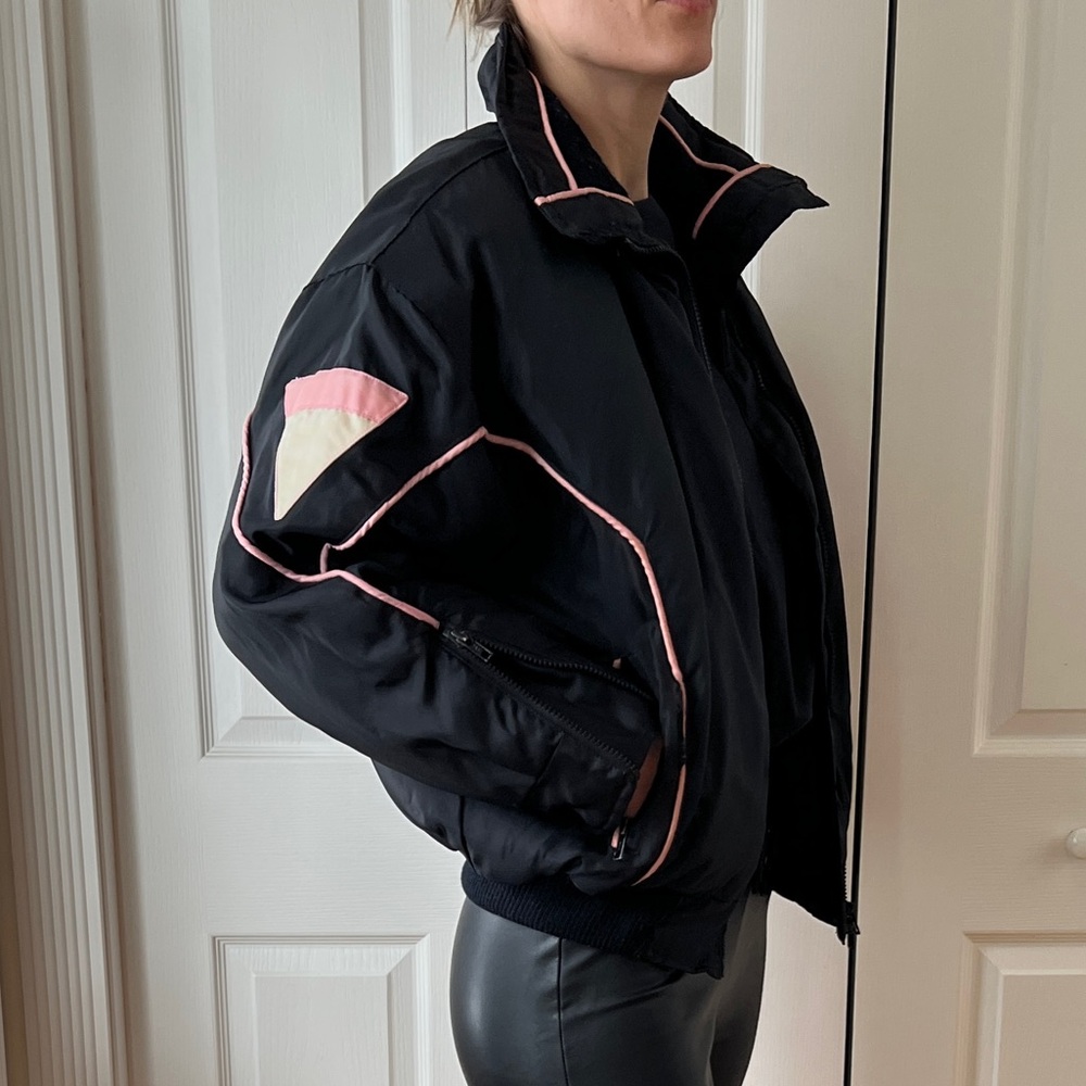 1980’s New Face Women's Ski Jacket with Pink Accents